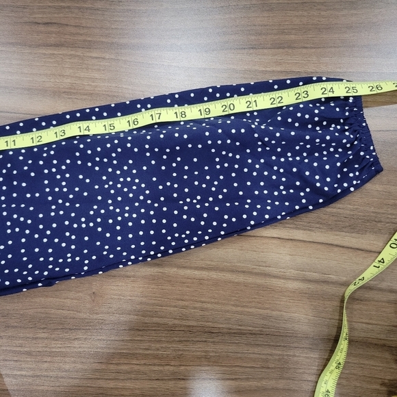 Gyrans Women's Boho Polka Dots V Neck Long Sleeve Midi Dress Size M - Picture 8 of 13